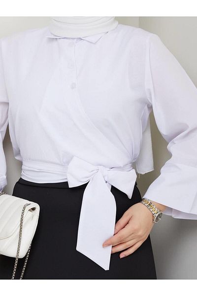 moda periy Women's Side Tie Hijab Tunic