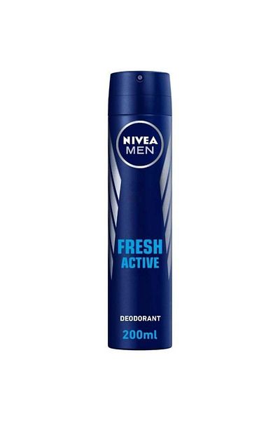 NIVEA مزيل عرق بخاخ فريش أكتيف للرجال من نيفيا، 200 مل