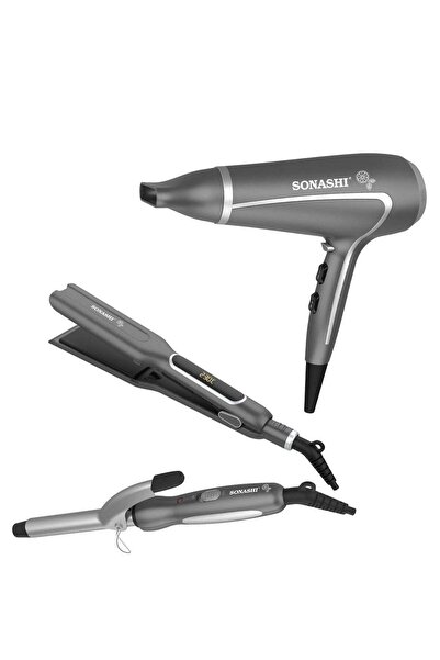 sonashi 3in1 Hair Dressing Set With Hair Dryer Hair Straightener And Hair Curler