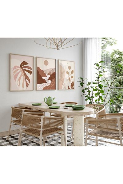 Dekorsiahome Set de masă de bucătărie pentru sufragerie, 3 piese, cu cadru din lemn3123