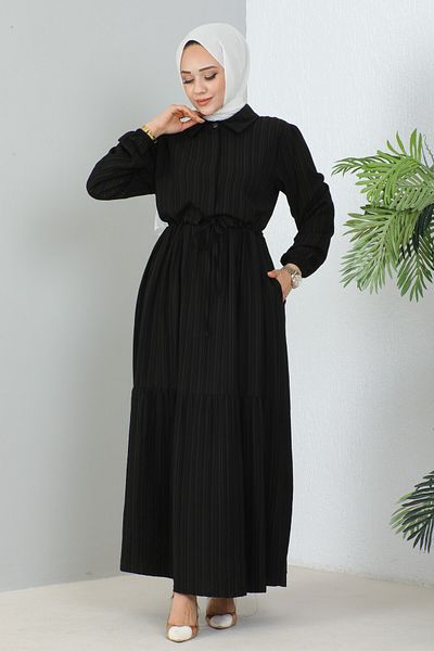 MSK Fashion Φόρεμα με γιακά πουκάμισο Lara με μισό κουμπί