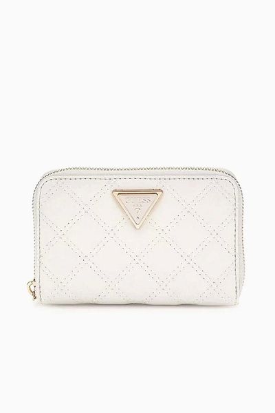 Guess Gıully Slg Medium Zip Around Women's White Wallet Swqg8748140-Off