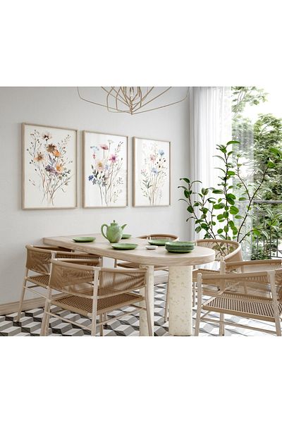 Dekorsiahome 3 Piece Wooden Framed Living Room Living Room Kitchen Table Set Set3108