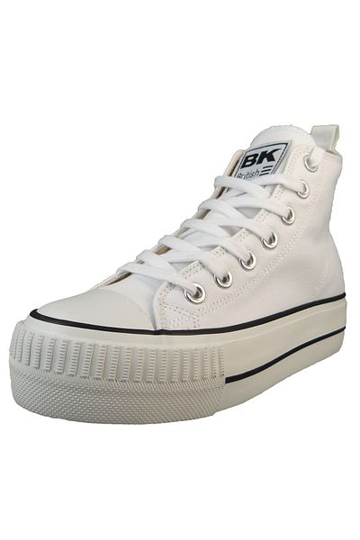 British Knights Damen Mid Sneaker Kaya Mid High Top B49-3709 Weiß 02 White Textil