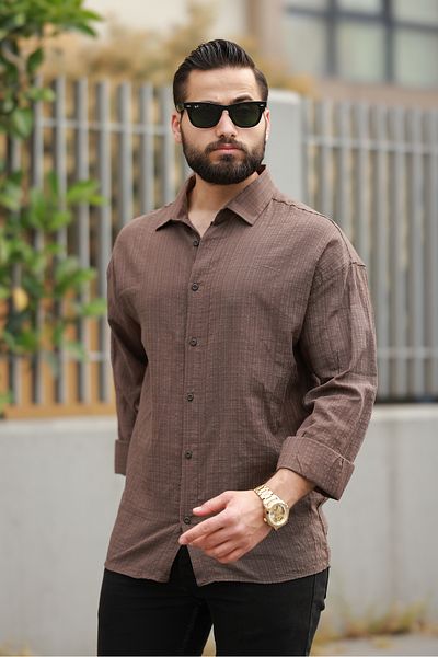 BASEL.CO Men's Premium Oversized Basic Linen Mixed Old Money Casual Shirt