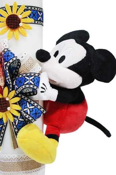 Recostore Lumanare traditionala cu jucarie de plus Mickey Mouse 40x7 cm, REC1475