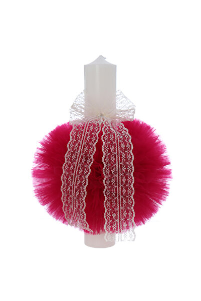 Recostore Lumanare botez, 30x5.5 cm, Ciclam, REC5004/16