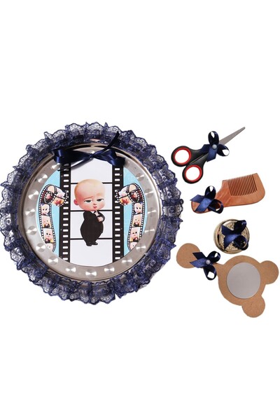 Recostore Tava mot cu Bebe Boss , 30 cm, bleumarin, 6 piese,REC1969/66