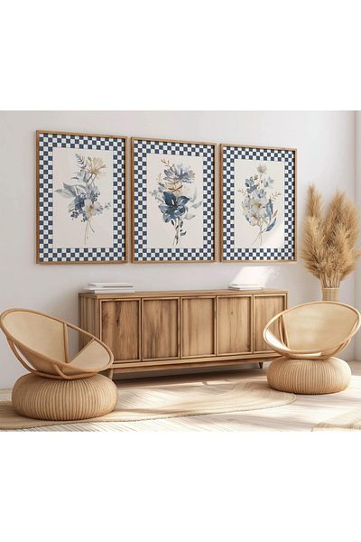 Dekorsiahome 3 Piece Wooden Framed Living Room Hall Kitchen Table Set Set3125
