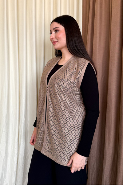 ModaPlaza Жіночий мереживний довгий жилет 261