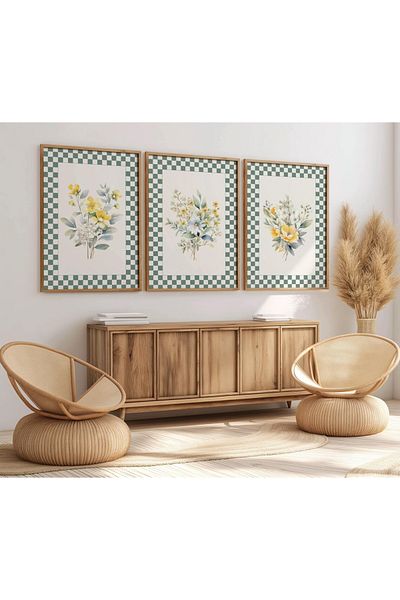 Dekorsiahome 3 Piece Wooden Framed Living Room Living Room Kitchen Table Set Set3130