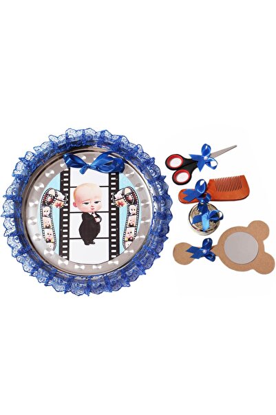 Recostore Tava mot cu Bebe Boss , 30 cm, albastru electric, 6 piese,REC1969/67