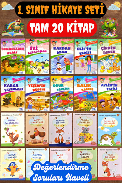 Altınpost Yayınları Tavsiyeli 1. Sınıf Hikaye Seti | Tam 20 Adet Hikaye Kitab...