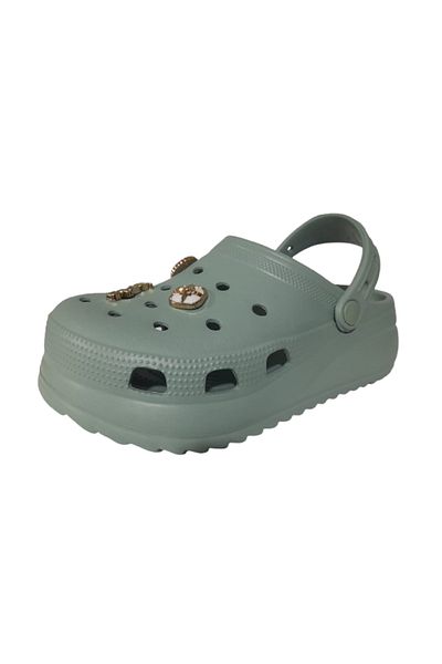 Akınal Bella Women's Khaki Stone Orthopedic Hospital Nurse Doctor Sea Beach Pool Slippers Akb659-979