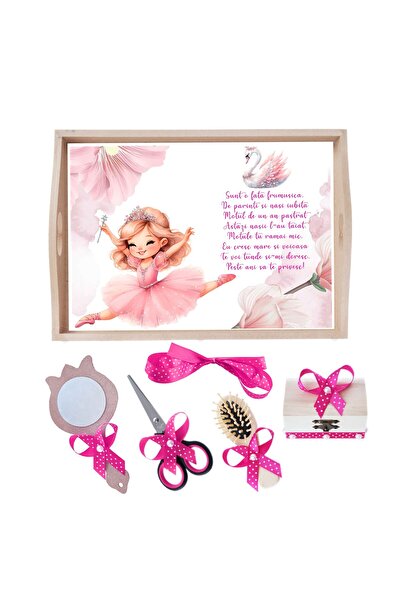 Recostore Set tava taiere mot/ turta, Belerina, ciclam, 6 piese, 35x20 cm, RE...