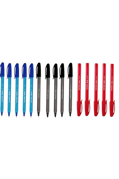 Paper-Mate Paper Mate Inkjoy 100 Cap Ulv m Nib, 5 Blue - 5 Red-5 Black (15 Pieces)