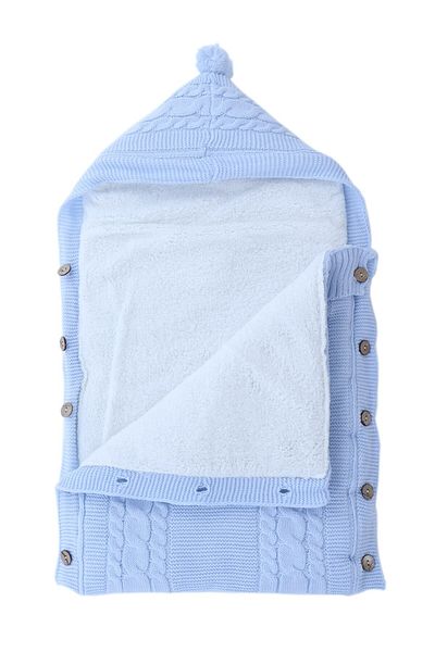 Recostore Port bebe tricotat imblanit bebelusi, albastru, REC2485