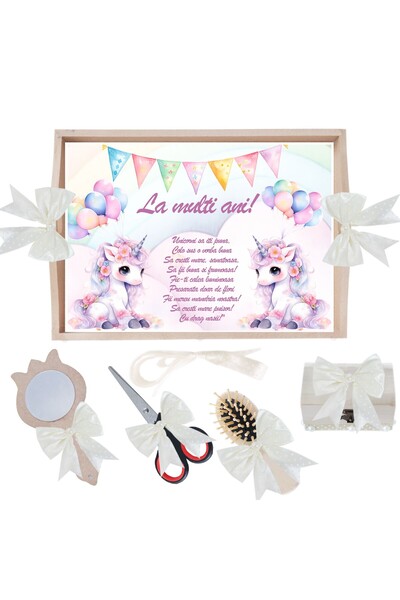Recostore Tava mot fete, Tip Unicorn, ivoire, 6 piese, 35x20 cm, REC1967/310