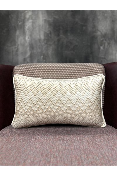 Fabricland Εισαγόμενο Silk Velvet Chevron Cream Μαξιλαροθήκη 50x30cm (ΜΟΤΙΒΟ ΔΙΠΛΗΣ ΠΛΕΥΡΑΣ)