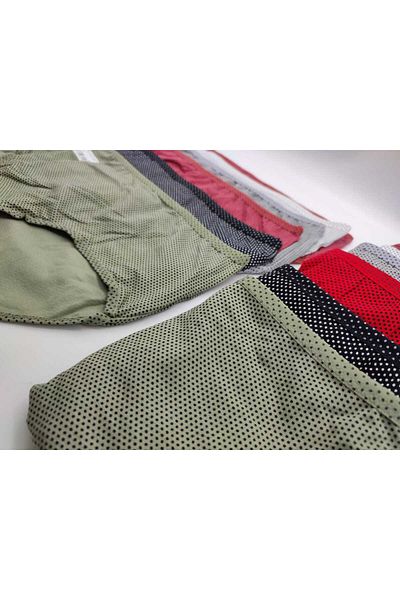 BEYAZTOPTAN 100% Cotton Women's 6-Pack Small Polka Dot High Waist Bato (0963)