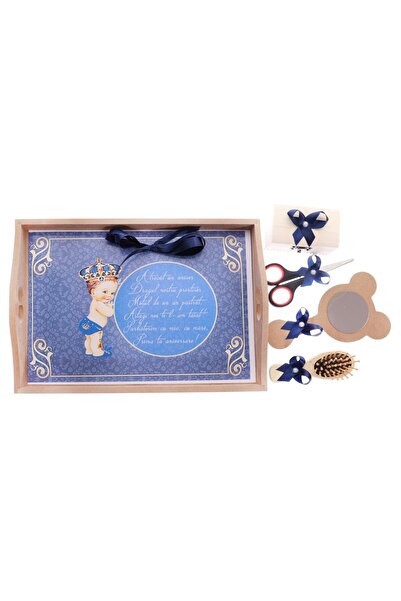 Recostore Tava mot, bebe print, 6 piese, bleumarin, 35x20 cm,REC1967/8