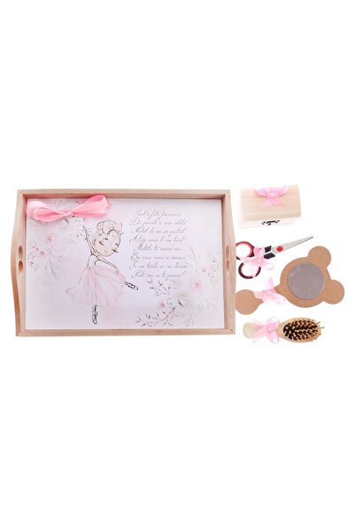 Recostore Tava mot, balerina, 6 piese, roz, 35x20 cm,REC1967/34