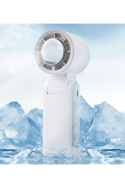 Tastech ŞARJLI EL FANI BUZ ÖZELLİKLİ MİNİ KLİMA KATLANABİLİR BOYUNA ASMALI VA...