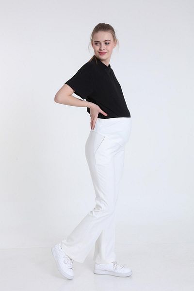 LİYACA Maternity Pants - Ecru - Long