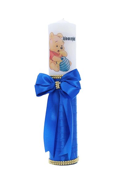Recostore Trusou si lumanare Winnie The Pooh "Cu drag de la nasi", albastru electric, REC2413