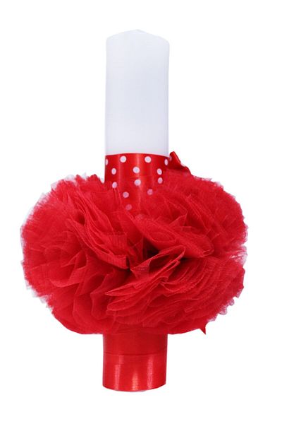 Recostore Red baptism candle, with Ladybug, 40x7 cm, REC129