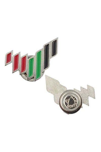 Generic UAE Nation Brand Logo Badge With Magnetic Pin Multicolour 35mm