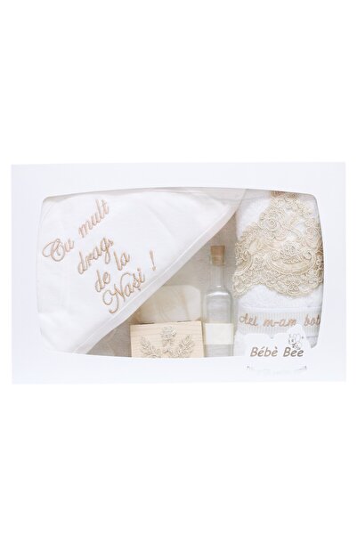 Recostore Trusou alb-ivoire botez, 7 piese, REC1412