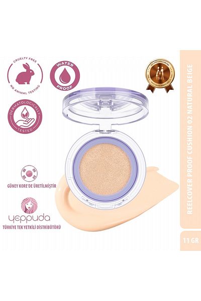 Merythod Waterproof Long Lasting Matte Finish Cushion Foundation 02 Natural Beige Spf50 Pa Reelcover