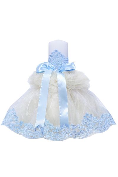 Recostore Set trusou si lumanare , "Cu mult drag de la nasi", bleu, 8 piese, REC1824
