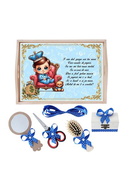 Recostore Baby boy name tray Print, electric blue, 6 pieces, 35x20 cm, REC1967/232