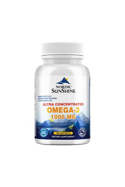 NORDIC SUNSHINE Ultra Concentrated Omega-3 1000mg, 100 Softgels