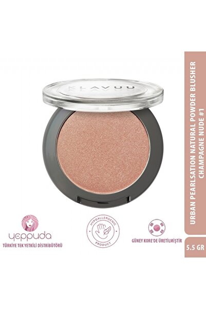 Klavuu Kore Inci Özü Içeren, Doğal Ve Pürüzsüz Görünüm Sağlayan Allık 01 Cham...