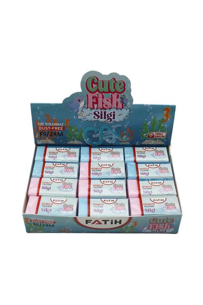 Fatih Cute Fish Dust Free Medium Size Eraser No:24 24 Pieces Fa37083