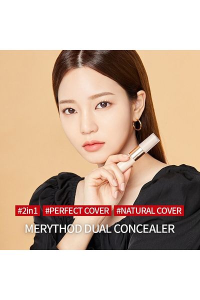 Merythod Dual Concealer 01 Pure Ivory - Double Ended Concealer (Stick and Liquid)