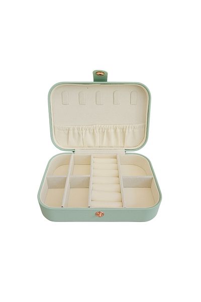 ÖZER KUTU Leather Midi Size Jewelry, Travel and Jewelry Bag, Box (11X16 cm)