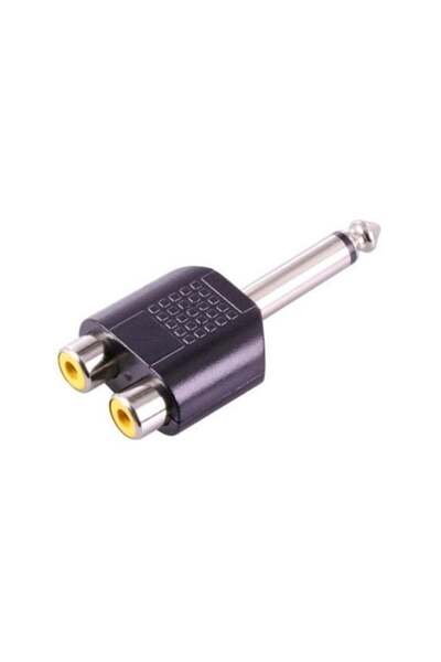 Powermaster PM-4210 6.3 Mono Erkek-2 Rca Dişi Çevirici Jack