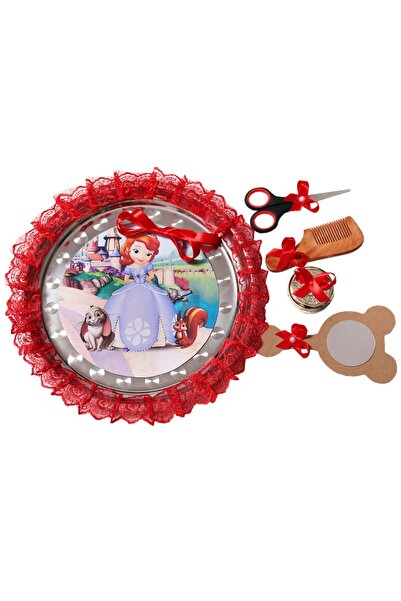 Recostore Tava mot cu Printesa Sofia , 30 cm, rosie, 6 piese,REC1969/18