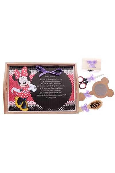 Recostore Tava mot, Minnie Mouse, 6 piese, lila, 35x20 cm,REC1967/27