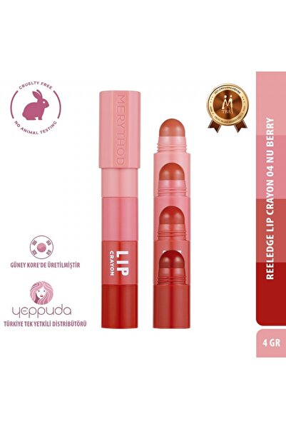 Merythod Reeledge Lip Crayon 04 Nu Berry - Yoğun Pigmentli, Uzun Süre Kalıcı ...