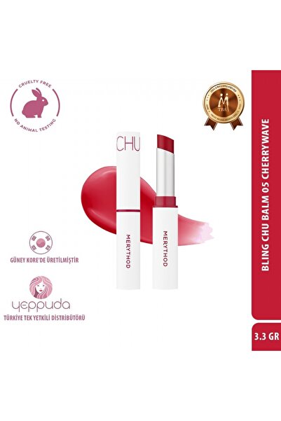 Merythod Canlı ve Dolgun Görünüm Sağlayan Renkli Dudak Balmı - Bling Chu Balm...