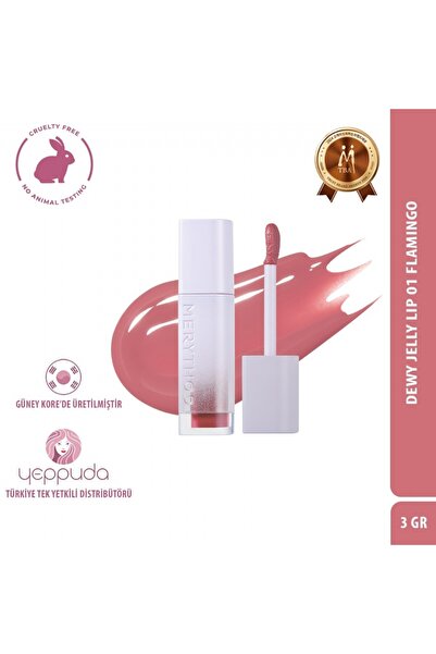 Merythod Dolgun, Parlak ve Nemli Görünüm Sağlayan Dewy Jelly Lip 01 Flamingo