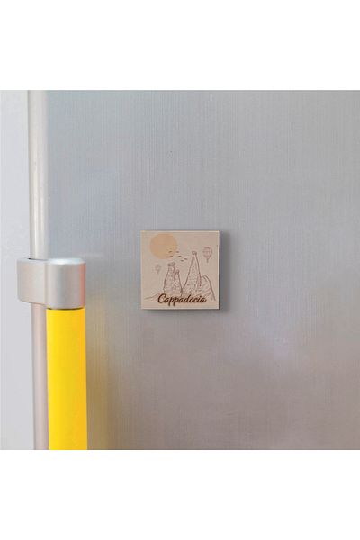 Sadrazam Cappadocia Visual Printed Natural Stone Magnet (5 X 5 Krt-162)