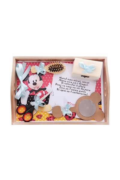 Recostore Tava mot, Mickey Mouse , 6 piese, bleu, 35x20 cm,REC1967/23