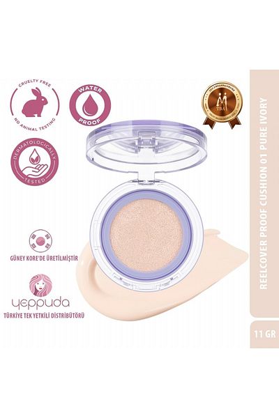Merythod Waterproof Long Lasting Matte Finish Cushion Foundation 01 Pure Ivory Spf50 Pa Reelcover