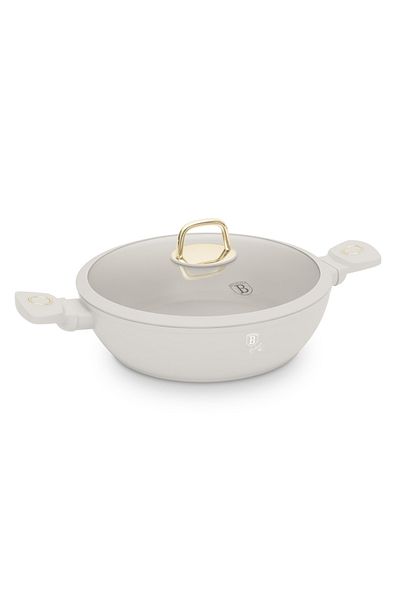 Berlinger Haus Saucepan With Lid 28 Cm, 3.8l Sahara Bh 8068, Non-stick, Cream
